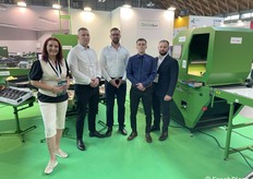 The Green Sort team with their blueberry sorting machine. Sorting by colour and internal quality with infrared camera.
