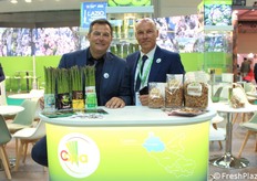 Sergio Marcoaldi and Giancarlo Benella, respectively new president and commercial manager of the C.O.P.A cooperative, specialized in the production of asparagus and almonds.