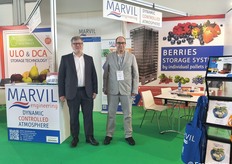 Massimo Mercadini and Matteo Iob of Marvil Engineering, specialising in prefabricated cold rooms, refrigeration doors, controlled atmosphere plants, industrial refrigeration systems, components, insulating panels, and fruit and vegetable storage.