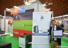Marco Giangrandi of Tecnocopy, official partner of Cesena Fiera (and of many fruit and vegetable companies) regarding the ITC solutions.