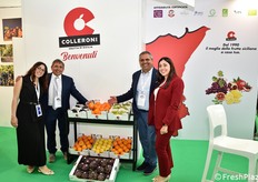 Ambra, Sammy, Mimmo and Aurora Fisicaro at the stand of Colleroni, a company owned by Sammy and Mimmo.