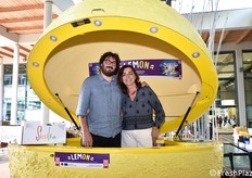 Inside the lemon, Lorenzo Pasquinelli and Alessandra Ravaioli of RP Circuiti, a consulting and marketing company.